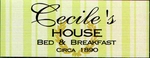CECILE'S HOUSE CIRCA 1890 Logo